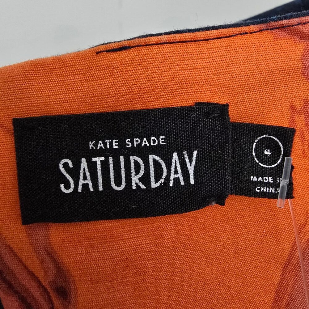 Kat Spade Saturday Cotton Fall Colors Mini Dress Size 4 - Picture 9 of 11
